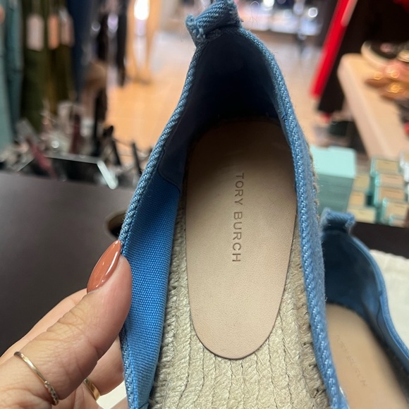 TORY BURCH DOUBLE T ESPADRILLE Size 8. New With Dust bag No Box. - Picture 3 of 8